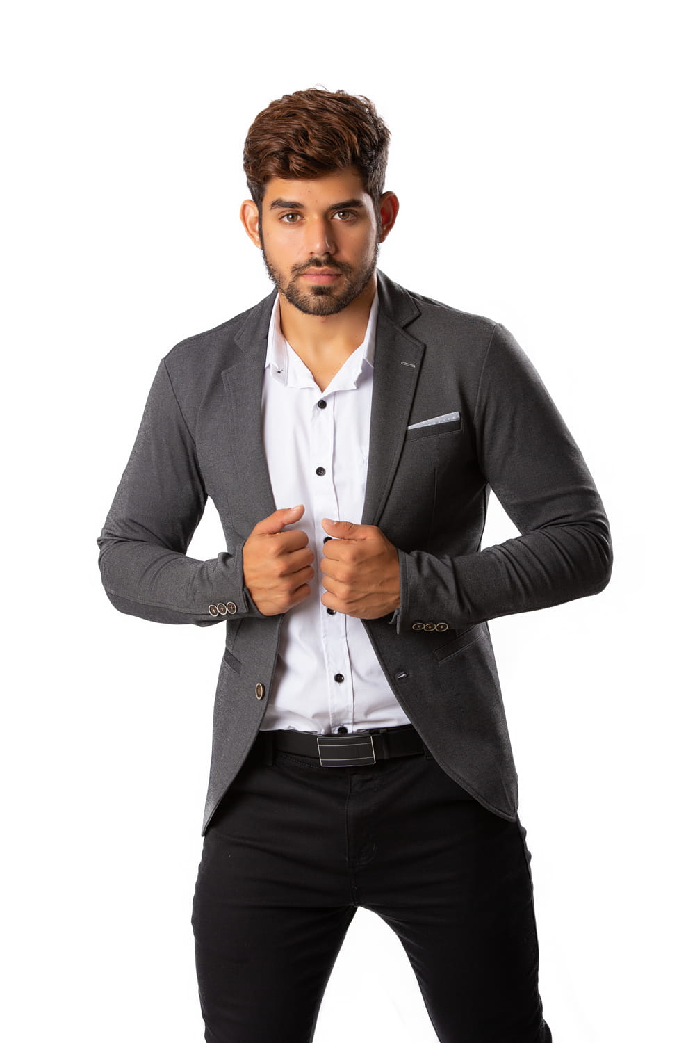 Blazer Boss Gris Oscuro Fit - Factory