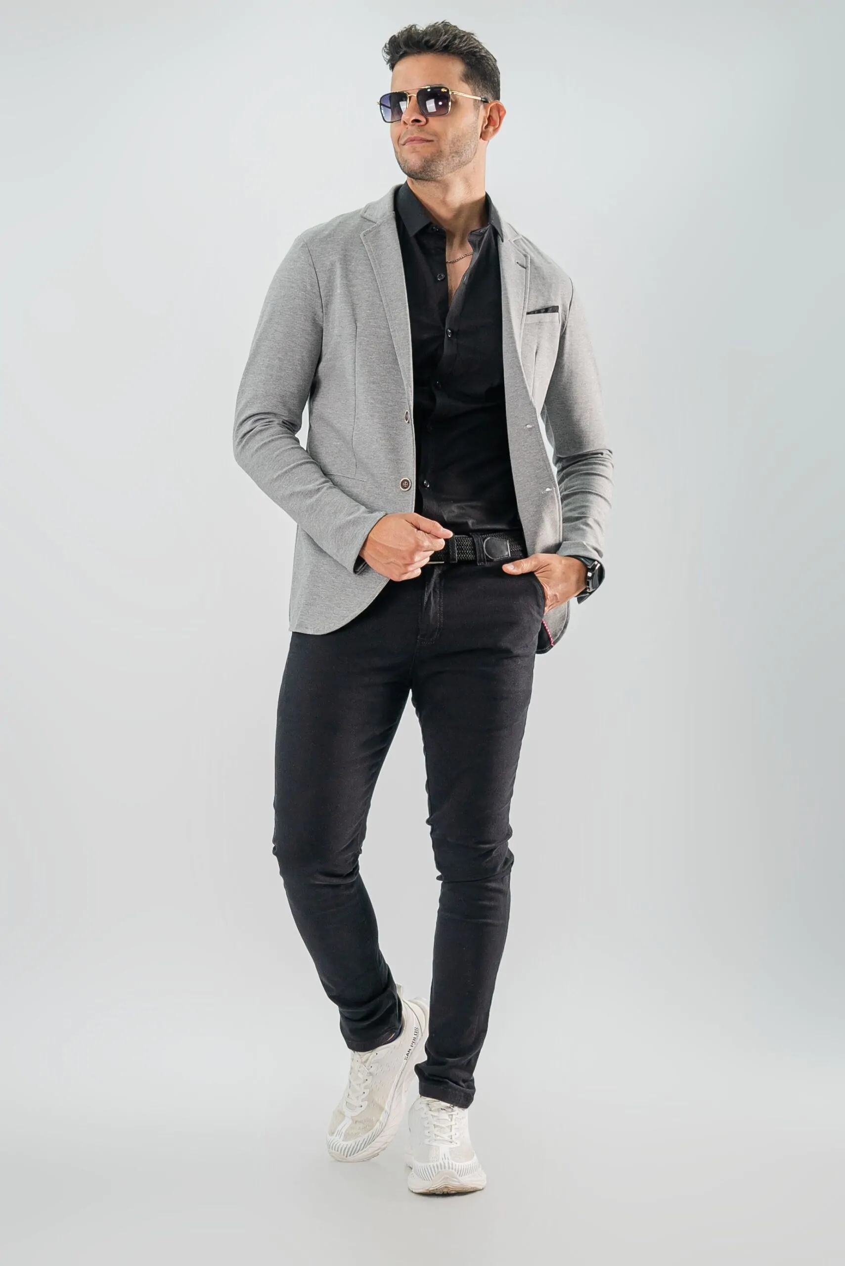 Blazer Boss Gris Perla Slim Fit