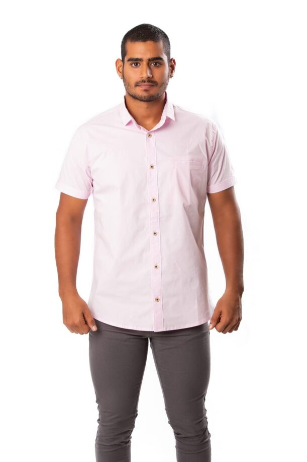 Camisa Manga Corta Rosada