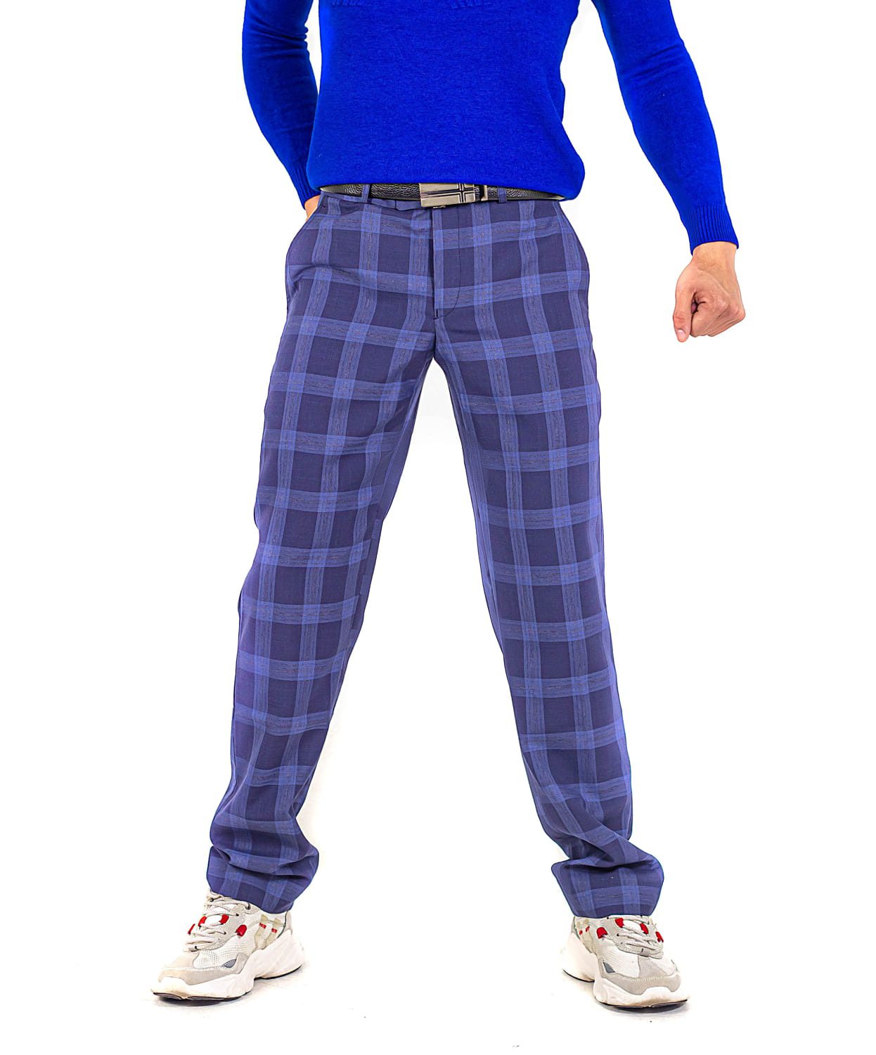 Pantalon Cuadros Azul1