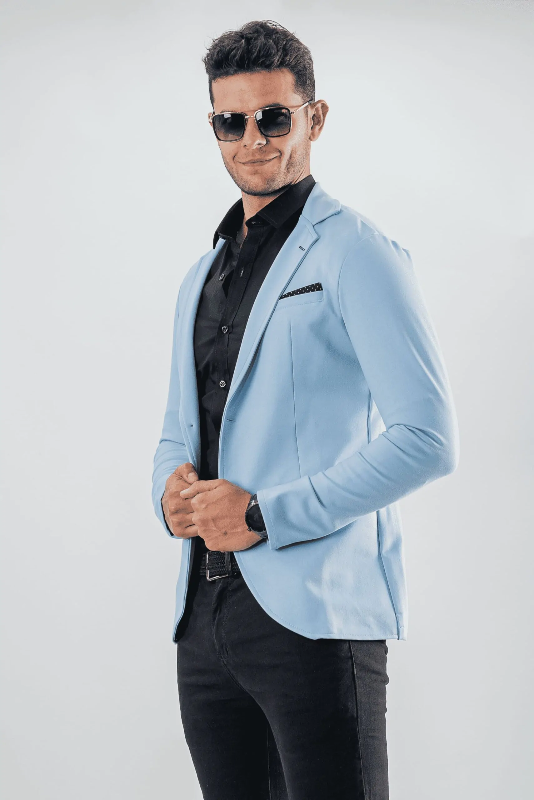 Blazer Boss Azul Celeste Slim Fit 2 Blazer Boss Azul Celeste Slim Fit - Imagen 2