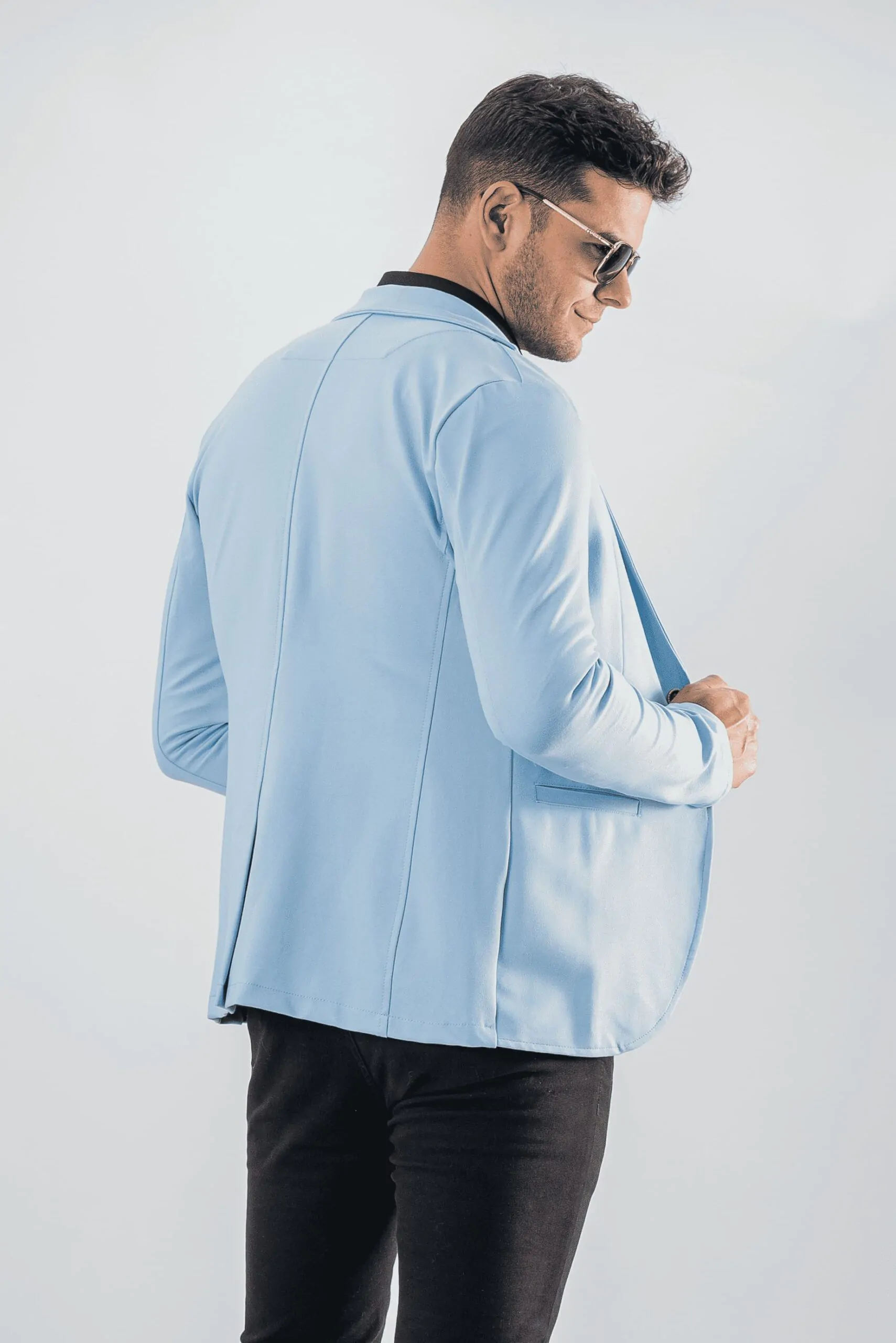 Blazer Boss Azul Celeste Slim Fit 5 Blazer Boss Azul Celeste Slim Fit - Imagen 5