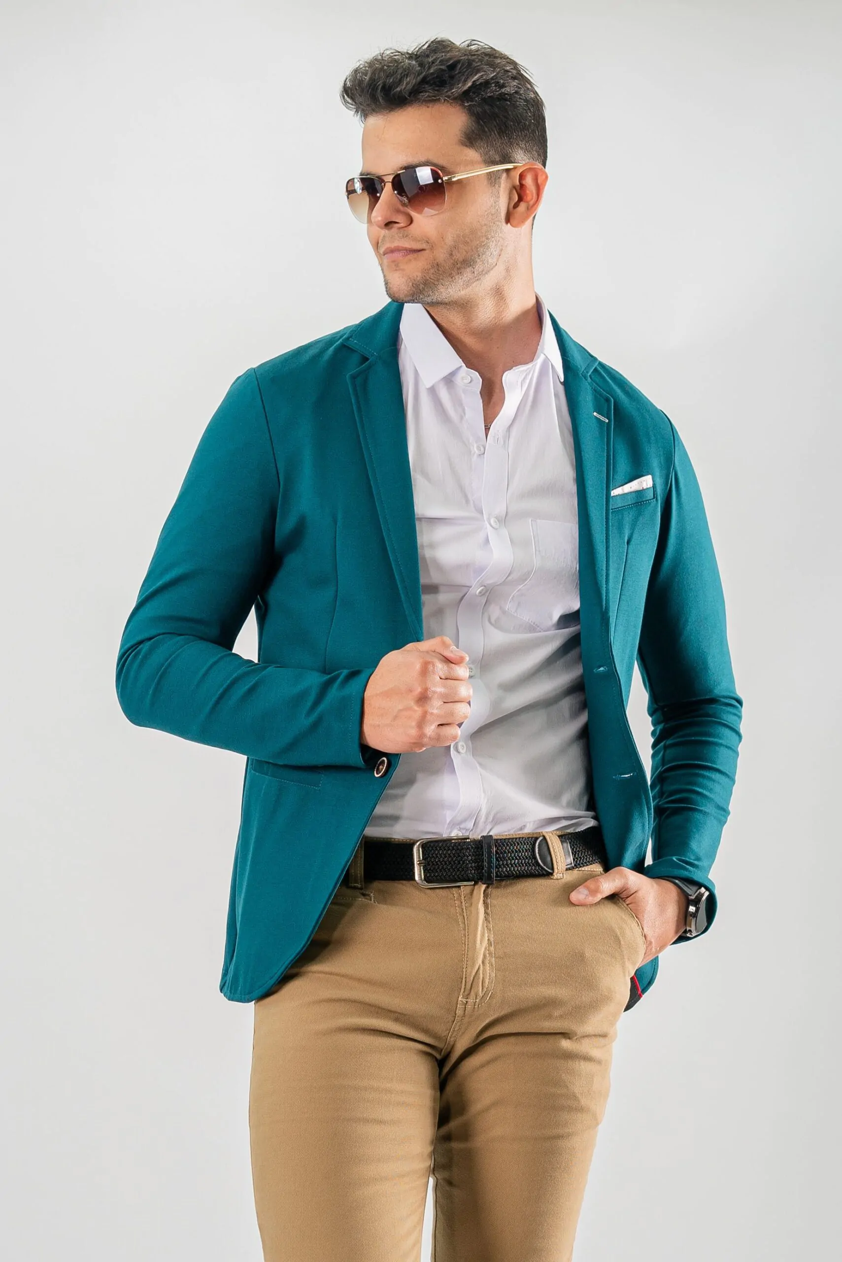 Blazer Boss Verde Esmeralda Slim Fit 3 Blazer Boss Verde Esmeralda Slim Fit - Imagen 3