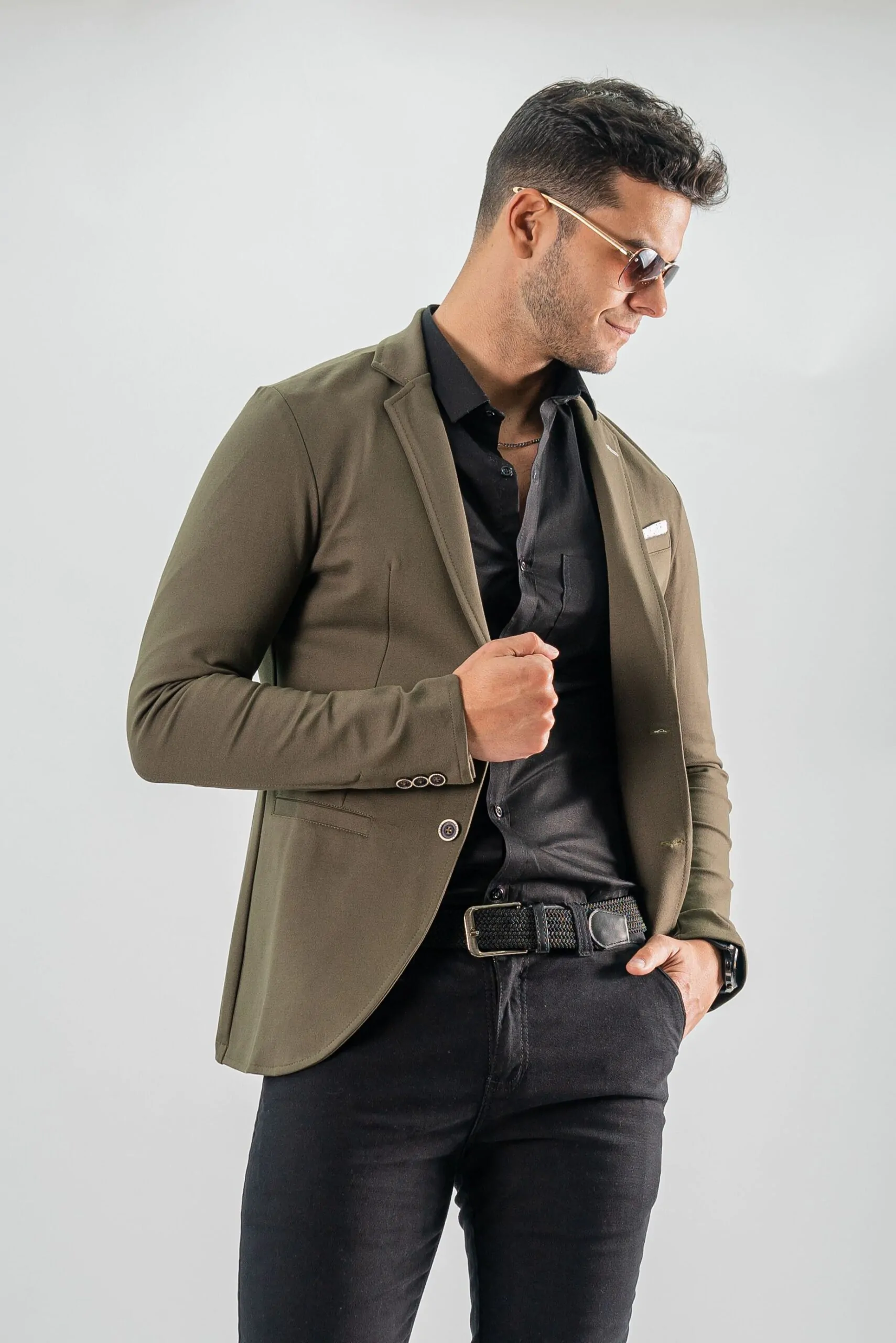 Blazer Boss Verde Militar Slim Fit 3 Blazer Boss Verde Militar Slim Fit - Imagen 3