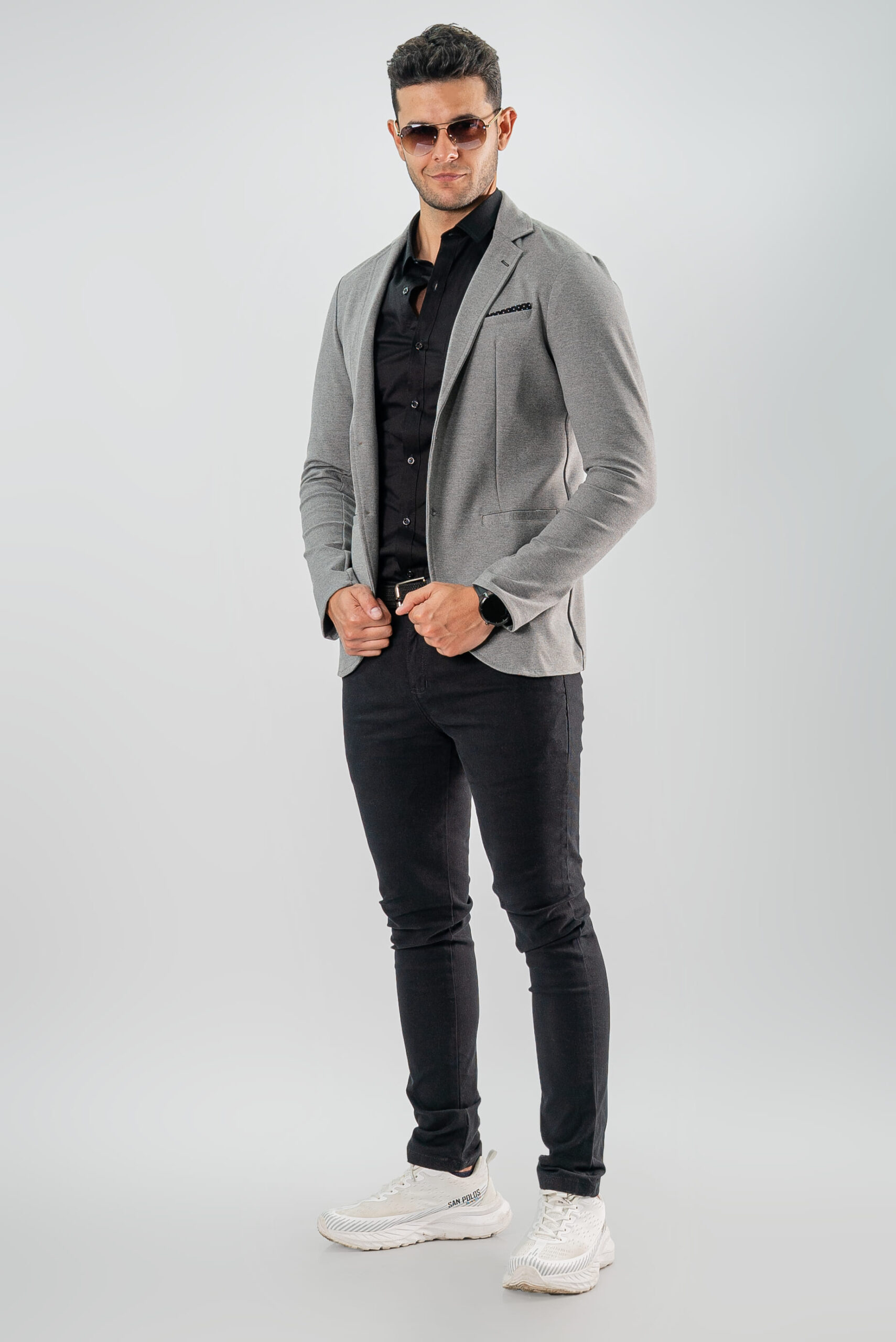 Blazer Boss Gris Perla Oscuro Slim Fit